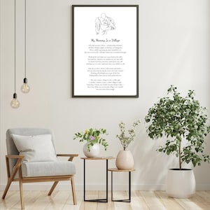 My Mommy Is a Village - Original Druck mit Muttertagsgedicht für alleinerziehende Mütter | Poster für Rahmen oder Karte | Geschenk für Mütter