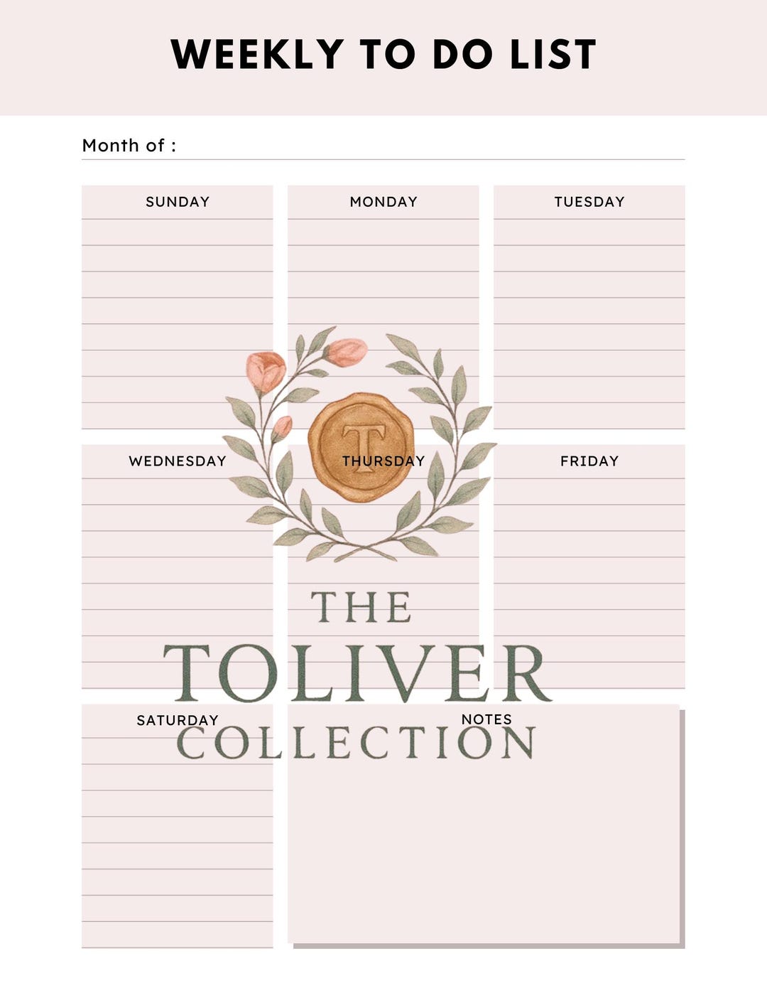 Weekly to Do List Printable | Weekly Planner Template | Editable Weekly ...