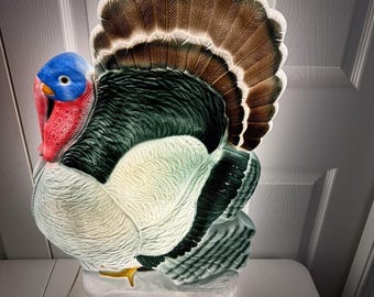 Vintage Don Featherstone Thanksgiving Turkey Blow Mold Union Products W/ CORD