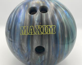 Ebonite Bowling Ball Maxim 13 Lbs Blue Marble Linda 41J9053 League Recreational