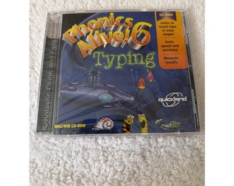 Phonics Alive! 6 Typing Mac Win Compatible PC CD ROM Vtg Nip Sealed New