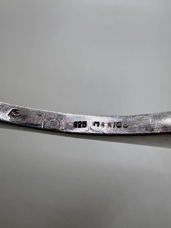 MODERNIST BANGLE; Solid Silver Square Bangle Brac… - image 4