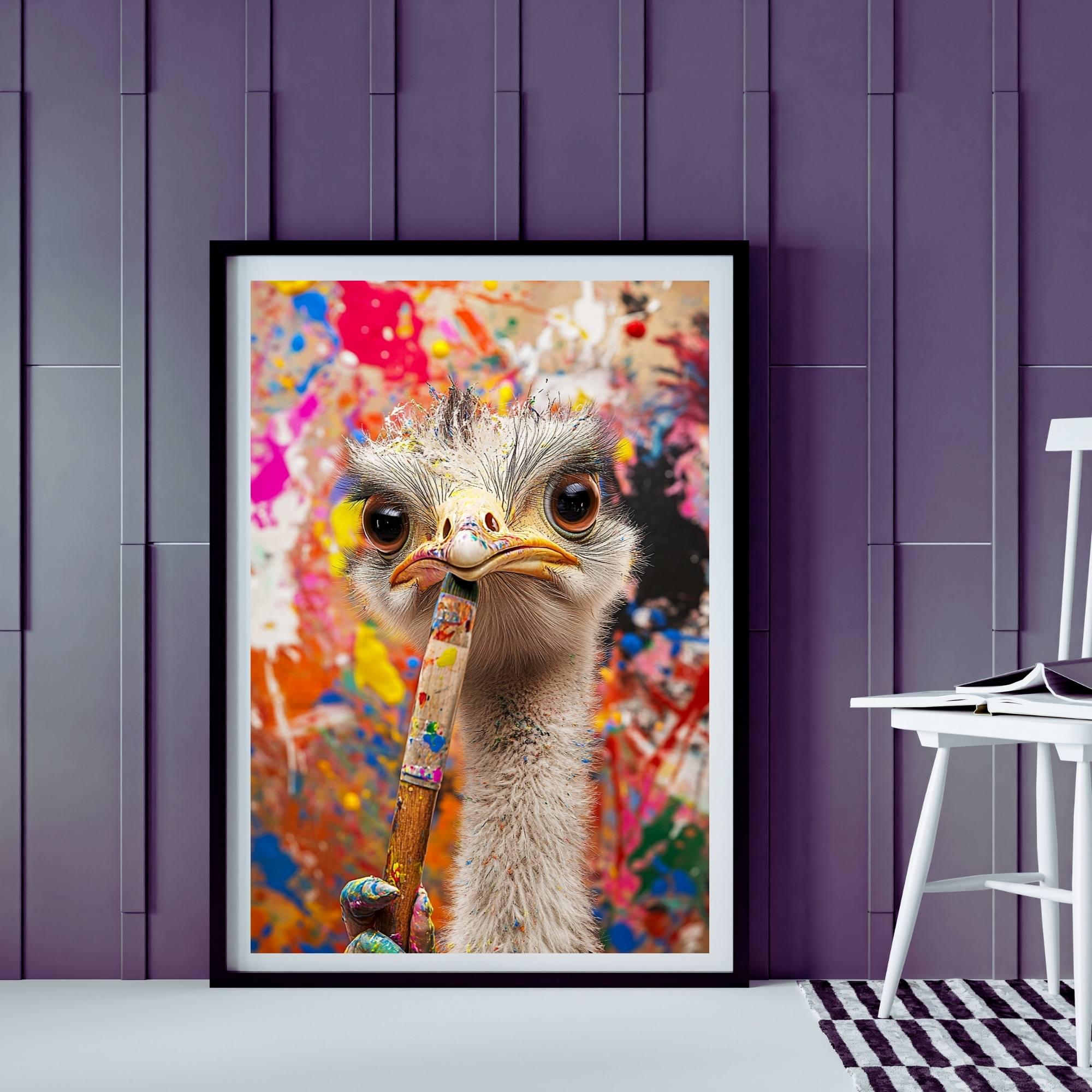 絵画ANNA.k ダチョウの背中 ダチョウの絵 - Etsy 日本