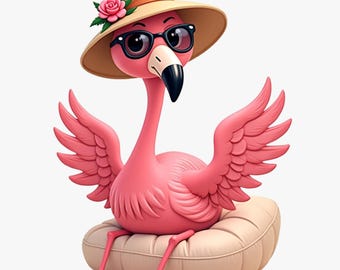 flamingo clipart, flamingo png summer vibes, digital downloads