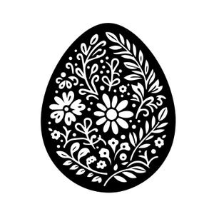 Easter Egg  SVG Files | Easter 2025 Cut Files | Easter Egg Silhouette Vector Files | Happy Easter Vector | Cute Easter Egg Clip Art