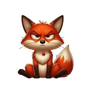 Cute And Funny Red Fox PNG Clipart  High Quality 300DPI Image| Commercial Use | Digital Download | Junk Journal | Paper Craft
