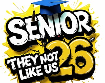 Senior 2026 PNG: Design per sublimazione della laurea