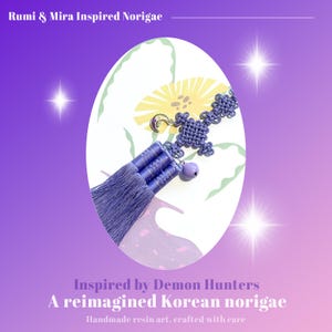 Kpop Demon Hunters Inspired Norigae | Premium Handmade Korean Knot Keychain with Tassel | Rumi & Mira Reinterpreted