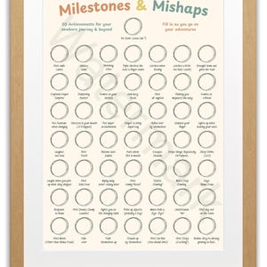 Tablero de logros del bebé / 50 recordatorios imprimibles de logros y momentos divertidos / Cuadro interactivo de recuerdos / Desarrollo del recién nacido