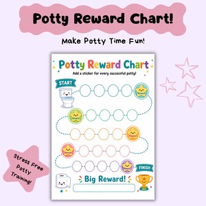 Töpfchen Training Belohnungstabelle | Kinder Töpfchen Check In Anreizsystem | Interaktives, druckbares, Kleinkind, Badezimmer, Kindertoiletten-Schulungslogbuch