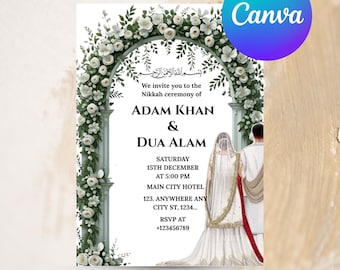 Bearbeitbare Nikkah Einladung Vorlage Nikkah Einladen Muslimische Hochzeitseinladung Bearbeitbare Hochzeitseinladung Digital Hochzeitseinladung Digitaler Download