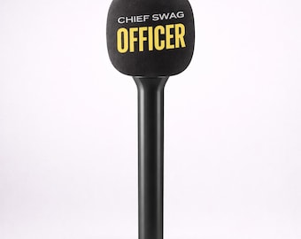 RØDE Interview GO Stick with Custom Pop Cover – Branded Handheld Mic Adapter for Creators