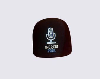 Filtro pop/protetor de vento personalizado para microfone Blue Yeti – Capa de espuma personalizada para podcasts e streaming.