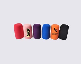 Custom Shure SM7B Pop Filter/Windscreen - Branded Foam Mic Cover