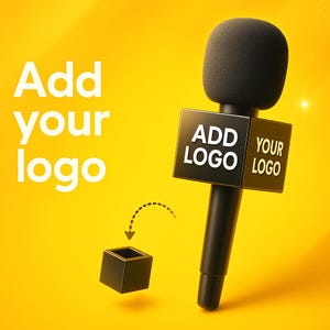 Handle, Mic Flag and 10 Color Windscreens for Interviews, Vlogs & Podcasts