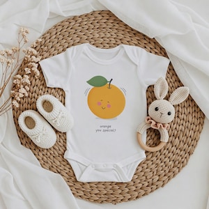 Baby Bodysuit – “Orange You Special?” | Funny Baby Grow | Fruit-Themed Baby Gift | Cute Baby Shower Present | 100% Cotton Baby Clothes