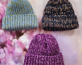 Thick Knit Beanies - stretches up to 24 inches