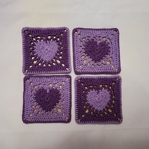 Purple Heart Coaster set