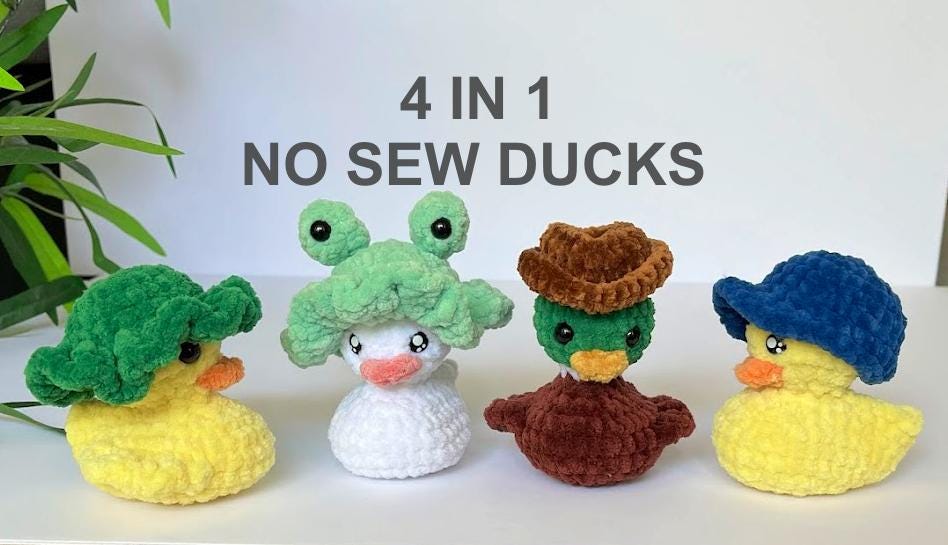 32 Rubber Duck Crochet Patterns for Quirky Handmade Gifts and Cute Decor 28 Rubber Ducks Crochet