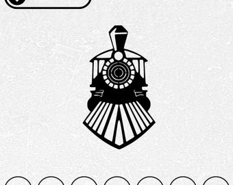 機関車列車 SVG DXF ファイル | レーザーカット CNC ルーター (デジタルダウンロード)