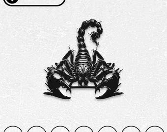 ブラックスコーピオン DXF SVG レーザーカットファイル | 動物デジタルベクターダウンロード