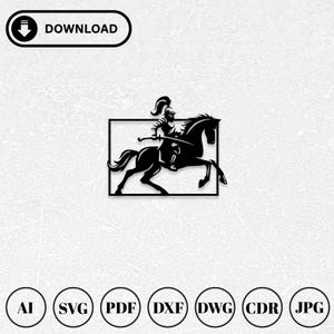 Cavalry Wall Art Dxf Svg Laser Cut Files | Cavalry Clipart | Cnc Cutting Router | Cnc Pattern Digital Files | Instant Digital Download Files