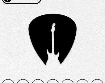 ギターピック SVG レーザーカットファイル | Glowforge CNC ルーター (デジタルダウンロード)