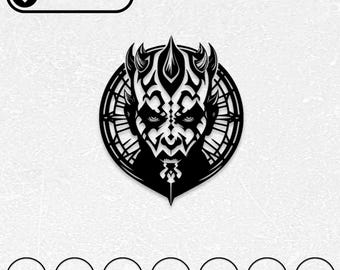 ダース・モール レーザーカットファイル | スター・ウォーズ SVG、DXF (デジタルダウンロード)