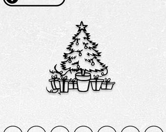 クリスマスツリーのレーザーカットファイル | SVG DXF、CNCルーター（デジタルダウンロード）