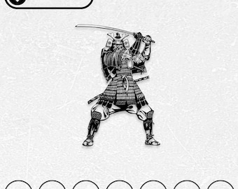 サムライ戦士ベクターアート | レーザーカットファイル（デジタルダウンロード）