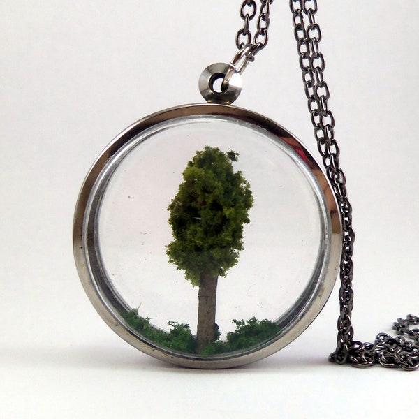Tree Terrarium Necklace - Adopt a Tree No.36 - FREE Shipping