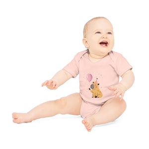 Feestbeest babyromper | Schattige romper van biologisch katoen | Grappig babycadeau | Newborn-outfit met korte mouwen