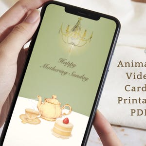 Mother's Day Card for Mum | Animated MP4 Video & Printable PDF | Mothering Sunday Digital Download