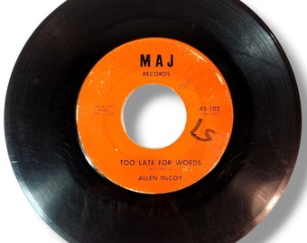 RARE Allen McCoy Too Late for Words Honky-Tonk Girl 1965 Sound of Nashville 45