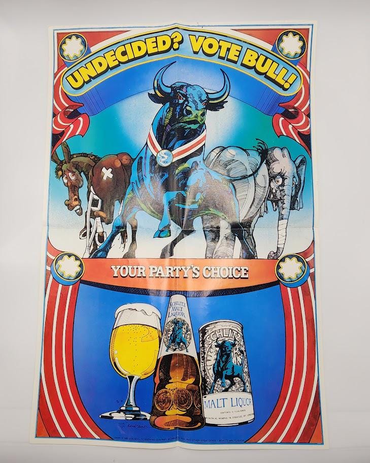 Schlitz Beer Bull - Etsy