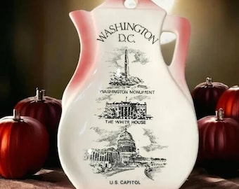 Washington DC Souvenir Ceramic Spoon Rest Kitschy Decor Cottagecore 60s 70s VTG