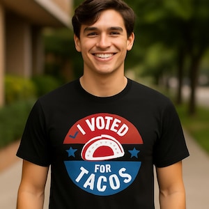 Ich habe für Tacos Shirt gewählt: Lustiges politisches Parodie T-Shirt - Wahltag Humor