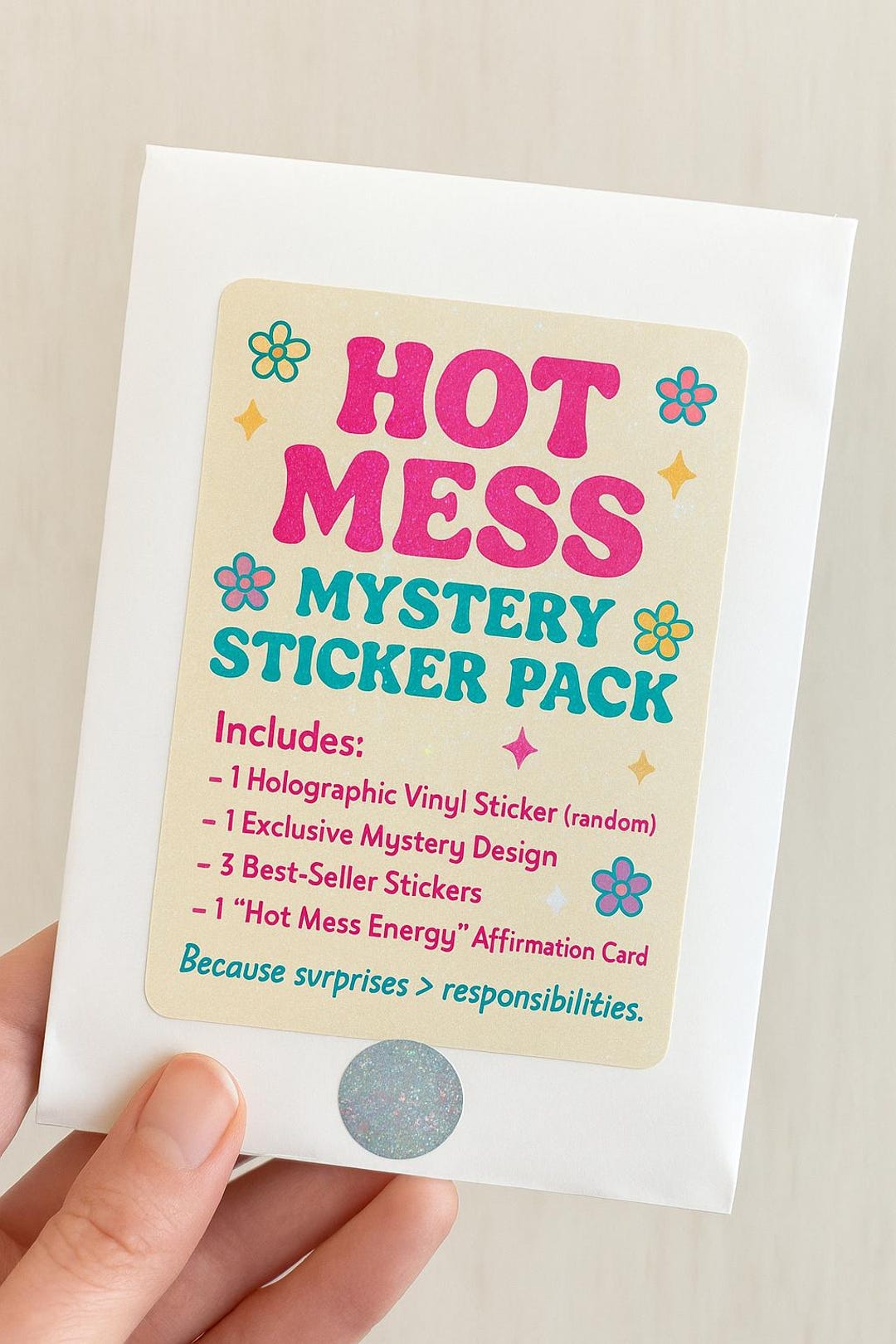Mess Sticker Hot Mess Mystery Sticker Pack | Surprise Sticker Bundle + Hot Mess ...