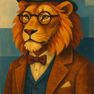 De dappere leeuw: jungleportret van een heer