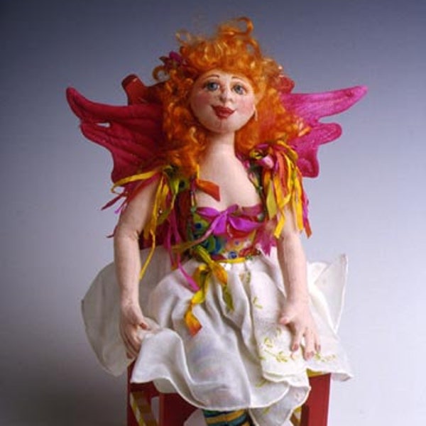 TEA TIME FAERIE~PaTTI MeDARIS CuLEA~MaILED HaRD CoPY Cloth art doll pattern