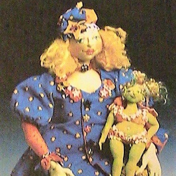 HiP HaTTIE and her FaIRIE FrANNIE~PaTTI MeDARIS CuLEA~PDF INSTANT DOWNLOAD Cloth art doll pattern