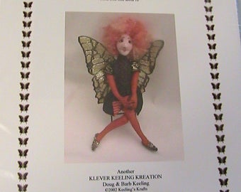 FREQUENT Flyer FAIRY~Barb Keeling~Rare 2002~16" PDF Download cloth art doll pattern