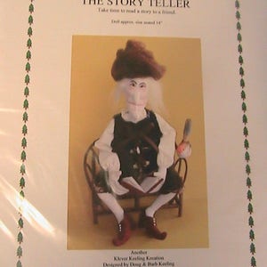 ThE STORY TELLERDoug & Barb Keeling 14 seated male 2002 PDF DoWNLOAD Magnificent whimsical cloth art doll pattern image 1