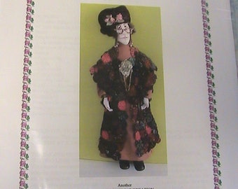 MRS THOMPSON~Barb Keeling~RARE 2002~20" Senior Lady cloth art doll pattern