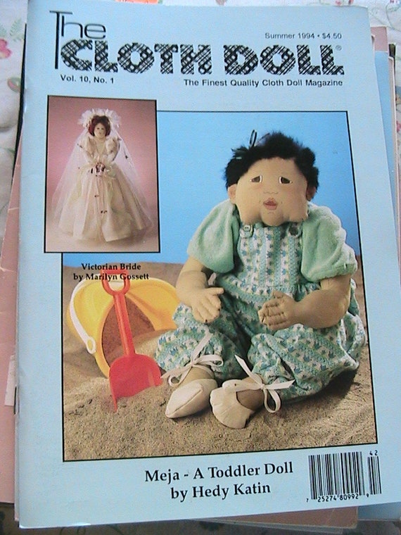 SOFT DOLLS & ANIMALS~July 2001 cloth doll patterns~techniques magazine tips 