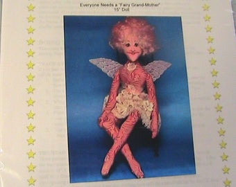 SPARKLE FAIRY Grandmother~Barb Keeling~Rare 2001~15" PDF Downloadable cloth art doll pattern