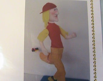 SKATE BOARDER DUDE~Barb Keeling~Rare 2002~12" cloth art doll pattern