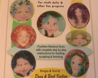 FOCUS ON FACES 2 & Bodies Loose Leaf Book~Barb Keeling~2005~cloth art doll patterns
