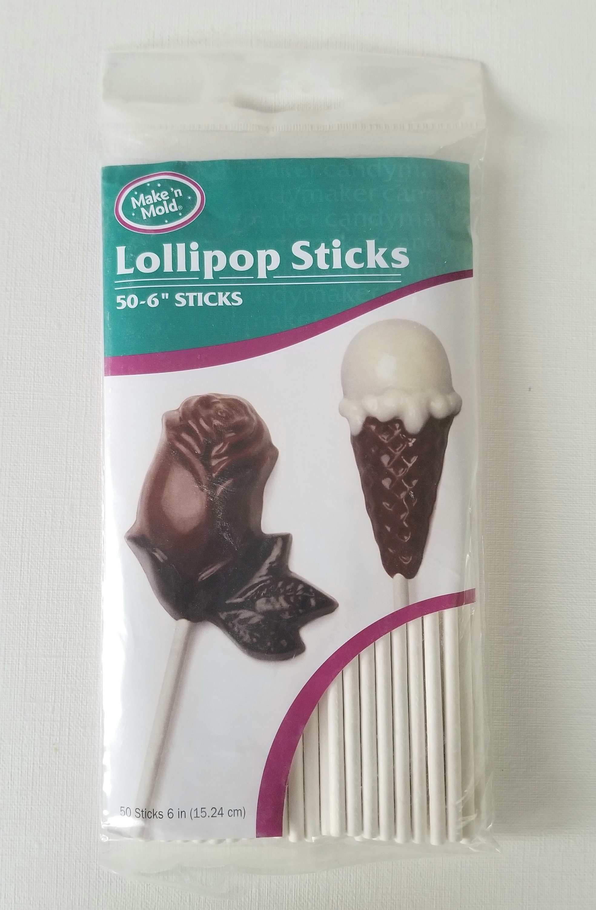 100 Count 6 INCH White Paper Lollipop Sticks,Cake Pop Sticks,Sucker Sticks  for Cookies,Rainbow Candy,Chocolate,Cake Topper 6 Inch (Pack of 100)