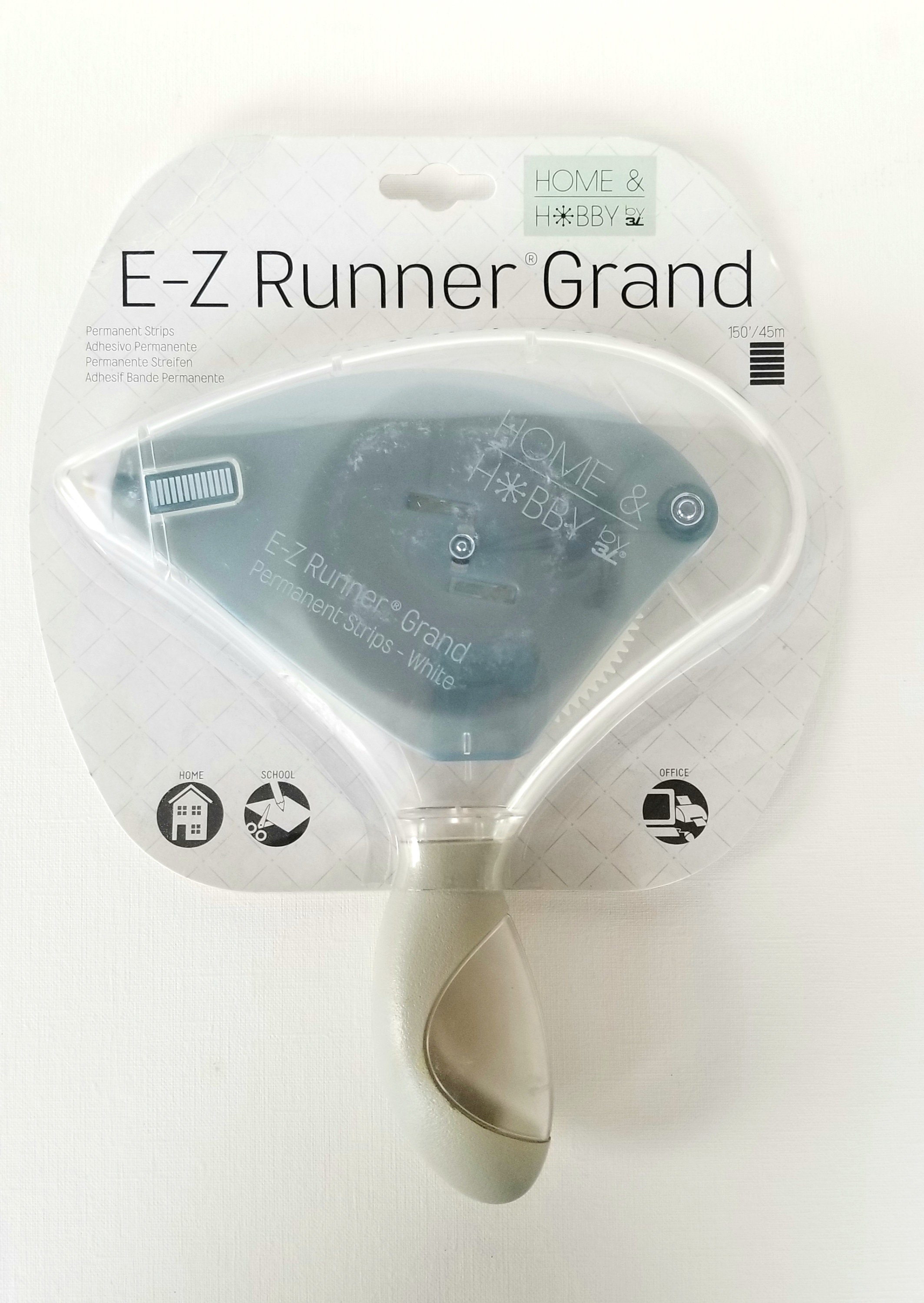 E-Z Runner Grand Permanent Strips Refillable Dispenser 150'/45m